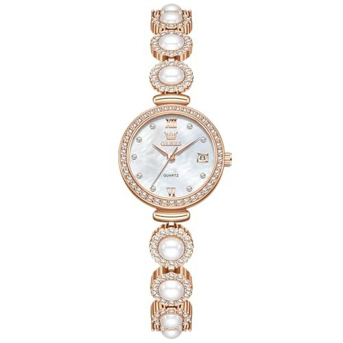 Olevs Women's Rose Gold Quartz Bracelet Watch: $42.30
