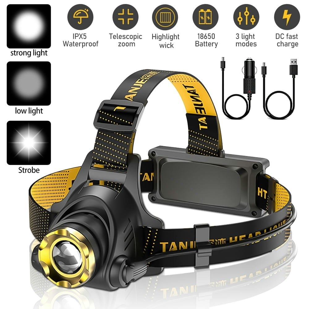 9,900-Lumen Rechargeable LED Headlamp: $10.55 9,900-Lumen Rechargeable LED Headlamp: $10.55