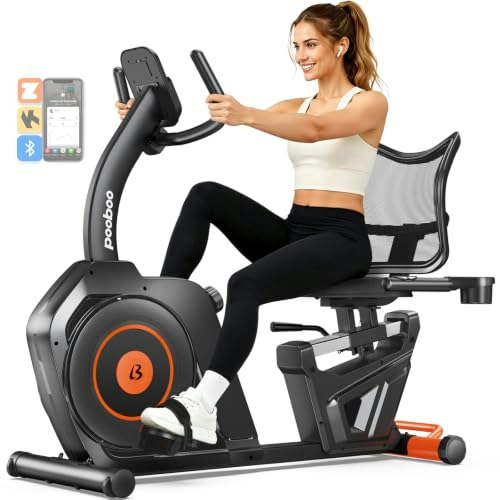 Pooboo Recumbent Stationary Exercise Bike with Arm Exerciser: $329.98 Pooboo Recumbent Stationary Exercise Bike with Arm Exerciser: $329.98