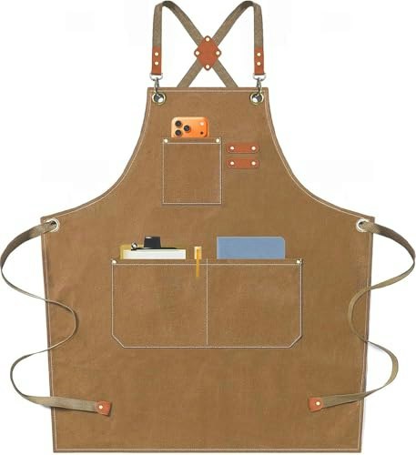Afun Cotton Canvas Cross Back Chef Apron: $15.99