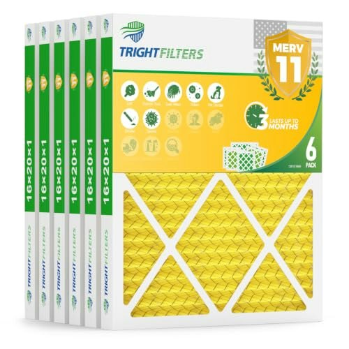 Trightfilters 16x20x1 MERV 11 Air Filter 6-Pack: $42.49 Trightfilters 16x20x1 MERV 11 Air Filter 6-Pack: $42.49
