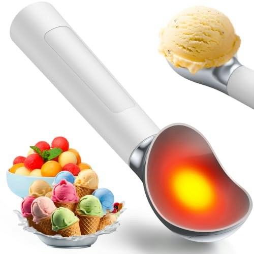 Forvioder Rechargeable Heated LED Ice Cream Scoop: $20.96 Forvioder Rechargeable Heated LED Ice Cream Scoop: $20.96