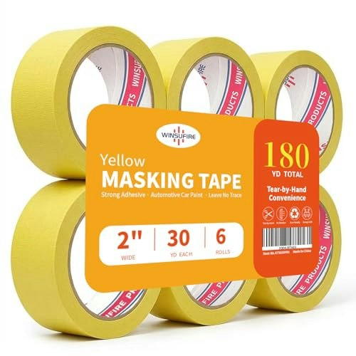 Yellow Masking Tape 2-Inch 30-Yard 6-Pack: $17.69 Yellow Masking Tape 2-Inch 30-Yard 6-Pack: $17.69