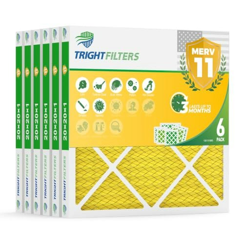 Trightfilters 20x20x1 MERV 11 Air Filter 6-Pack: $42.49