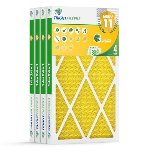 Trightfilters 14x24x1 MERV 11 Air Filter 4-Pack: $31.48