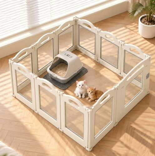 Homelio 23.6-Inch Foldable Acrylic Dog Playpen: $101.99
