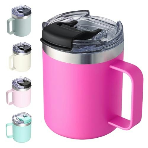 Aloufea 12-oz Insulated Travel Coffee Mug: $15.29