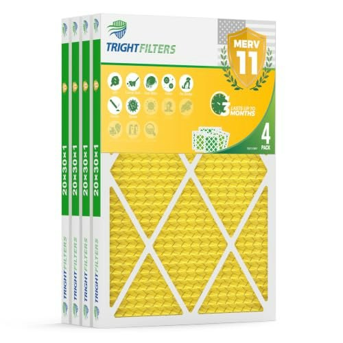 Trightfilters 20x30x1 MERV 11 Air Filter 4-Pack: $36.54 Trightfilters 20x30x1 MERV 11 Air Filter 4-Pack: $36.54