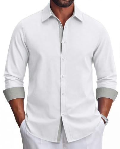 Coofandy Men's Long Sleeve Button-Down Oxford Shirt: $19.96