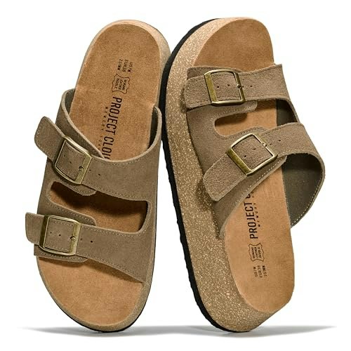 Project Cloud Leather Wedge Platform Sandals: $33.92