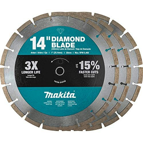Makita 14-inch Segmented Diamond Blade 3-Pack: $0