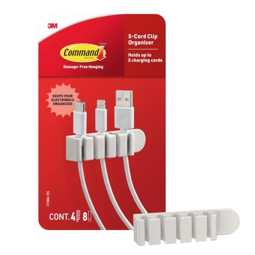 Command 5-Cord Clip Organizer 4-Pack: $13.33 Command 5-Cord Clip Organizer 4-Pack: $13.33