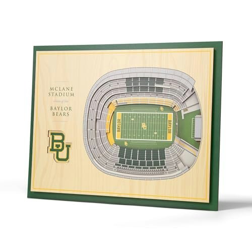 YouTheFan Baylor Bears 5-Layer StadiumView Wall Art: $53.99