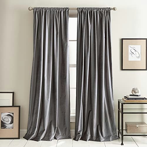 DKNY 84-Inch Knotted Velvet Lined Curtain Panel 2-Pack: $124.99