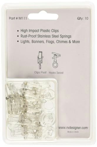 RV Designer M111 Klippy Klips Awning Light Hangers 10-Pack: $4.90 RV Designer M111 Klippy Klips Awning Light Hangers 10-Pack: $4.90