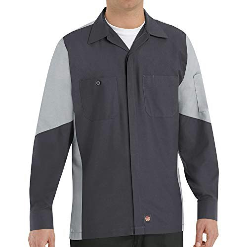 Red Kap Men's Long Sleeve Two-Tone Crew Shirt: $29.99