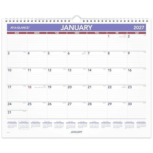 At-A-Glance 2027 15" x 12" Monthly Wall Calendar: $14.64 At-A-Glance 2027 15" x 12" Monthly Wall Calendar: $14.64