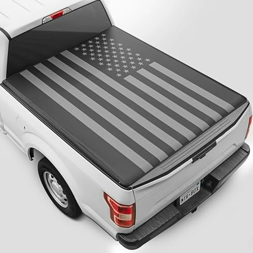 Ford F-150 5.5-Foot Soft Tri-Fold US Flag Tonneau Cover: $212.49