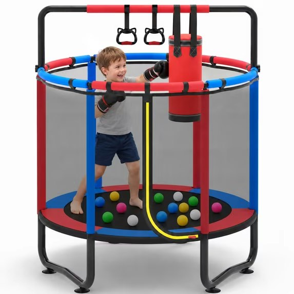55” Kids Trampoline with Enclosure: $89.99 55” Kids Trampoline with Enclosure: $89.99