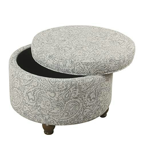 HomePop Round Upholstered Storage Ottoman: $121 HomePop Round Upholstered Storage Ottoman: $121