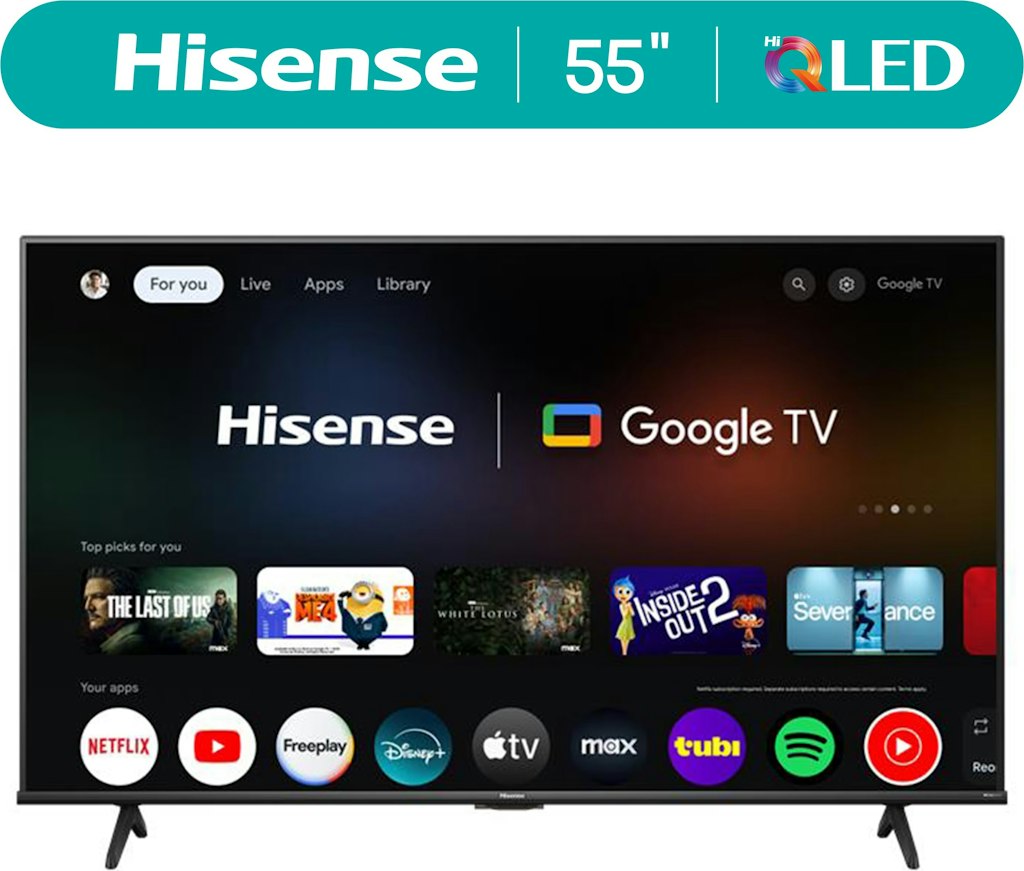 Hisense 55QD6030G 55" QLED 4K UHD Google TV w/ Dolby Vision: $198 Hisense 55QD6030G 55" QLED 4K UHD Google TV w/ Dolby Vision: $198