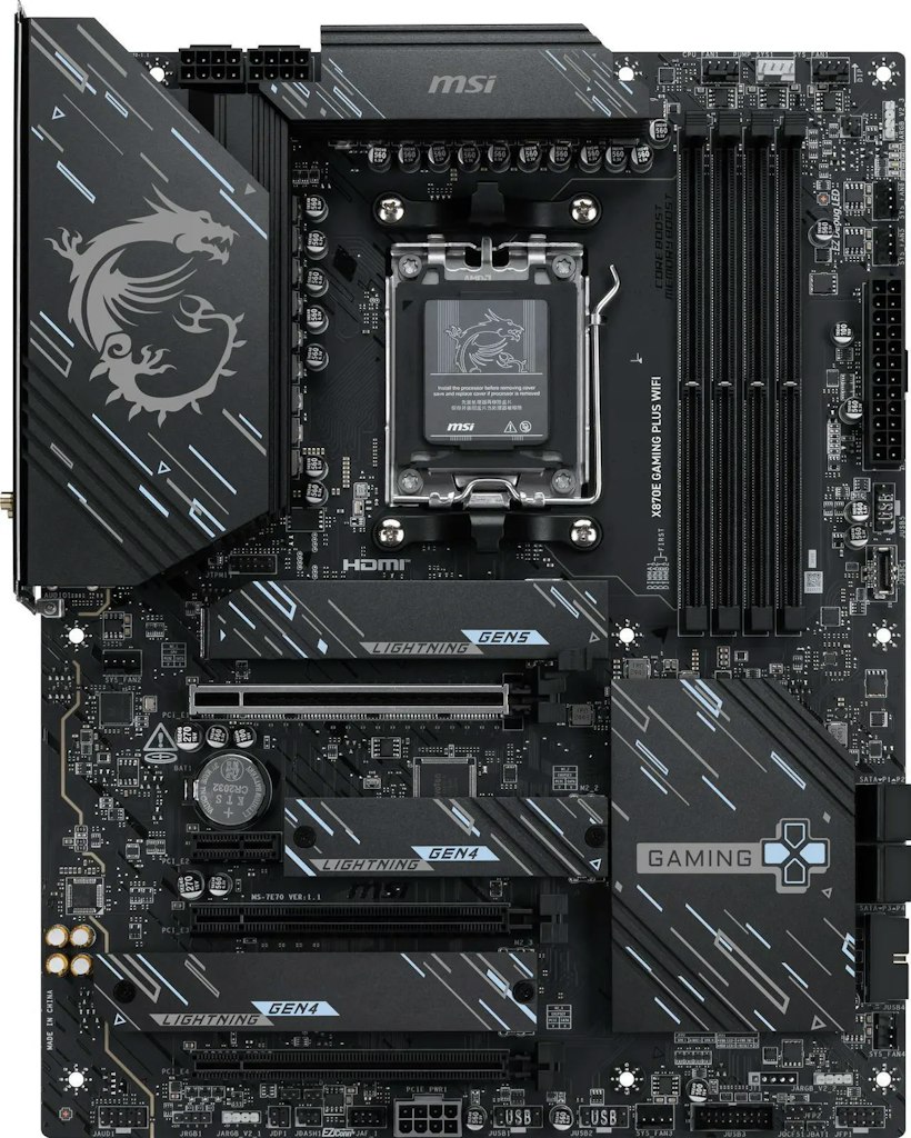 MSI X870E Gaming Plus WiFi Motherboard: $170