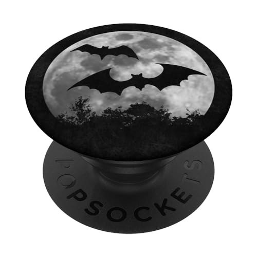 Spooky Bats Full Moon Bat Silhouette PopSockets PopGrip: $13.41 Spooky Bats Full Moon Bat Silhouette PopSockets PopGrip: $13.41