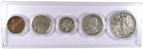 1934-1964 5-Coin Gift Sets for $55 + free shipping