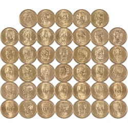 Presidential Dollar 40-Coin Complete Design Set Uncirculated for $100 + free shipping