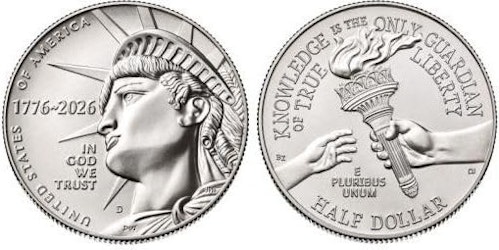 Enduring Liberty 2026 Semiquincentennial Half Dollar 2-Coin Set for $7 + $4.98 shipping