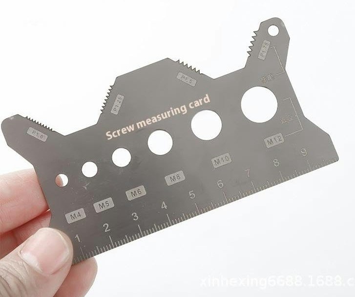 Stainless Steel Screw Measure Gauge: 69 cents