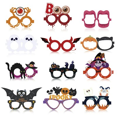 Halloween Paper Eyeglasses 12-Pack for $3 + free shipping w/ Prime