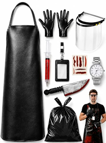9-Piece Butcher Costume for $12 + free shipping w/ Prime