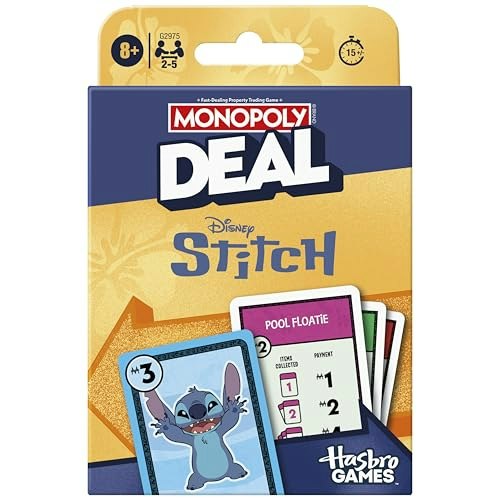 Monopoly Deal Disney Stitch Edition Card Game: $3.36