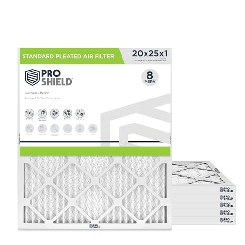ProShield 20x25x1 MERV 8 Pleated Air Filter 6-Pack: $48.96 ProShield 20x25x1 MERV 8 Pleated Air Filter 6-Pack: $48.96