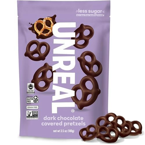 Unreal Dark Chocolate Covered Pretzels 3.5-oz. Bag: $5.99 Unreal Dark Chocolate Covered Pretzels 3.5-oz. Bag: $5.99