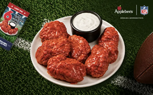 Applebee's Boneless Wings 6-Pack To Go: Free once a week
