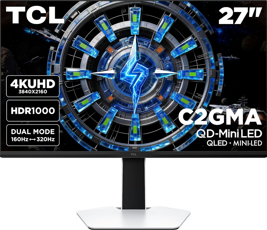 TCL C2GMA 27" 4K HDR 160Hz Mini-LED FreeSync Monitor: $299