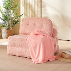 Neslako Pink Convertible Folding Sofa Bed for $46 + free shipping