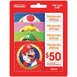Nintendo eShop Four $50 eGift Cards for $160 + free shipping