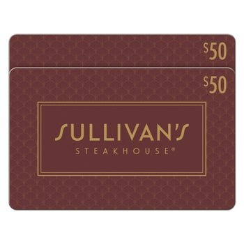 Sullivan's Steakhouse Two Restaurant $50 eGift Cards: $65 Sullivan's Steakhouse Two Restaurant $50 eGift Cards: $65