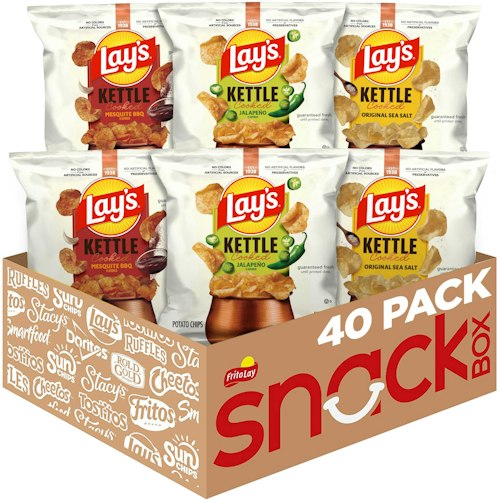 Lay's Kettle Cooked Potato Chips Variety 40-Pack for $12 via Sub. & Save + free shipping w/ Prime
