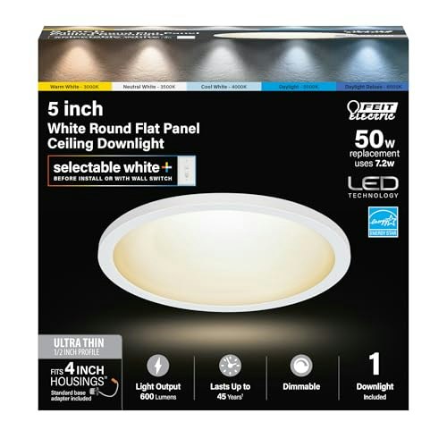 Feit Electric 4-Inch LED Flush Mount Ceiling Light 4-Pack: $67.11