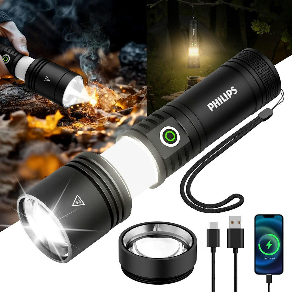 Philips Rechargeable 5000-Lumen Tactical Firestarter Flashlight: $47