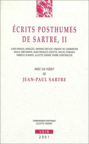 Ecrits posthumes de Sartre II: $21 Ecrits posthumes de Sartre II: $21