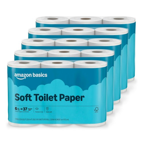 Amazon Basics 2-Ply Soft Toilet Paper 30 Rolls for $21 w/ Prime + free shipping