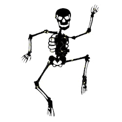 Haunted Hill Farm 2.3' White LED Skeleton Halloween Decoration for $28 + free shipping w/ Prime