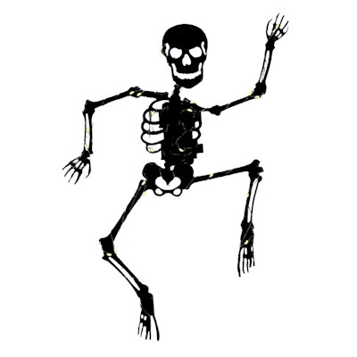 Haunted Hill Farm 2.3-Foot White LED Skeleton Halloween Decoration for $28 + free shipping w/ Prime