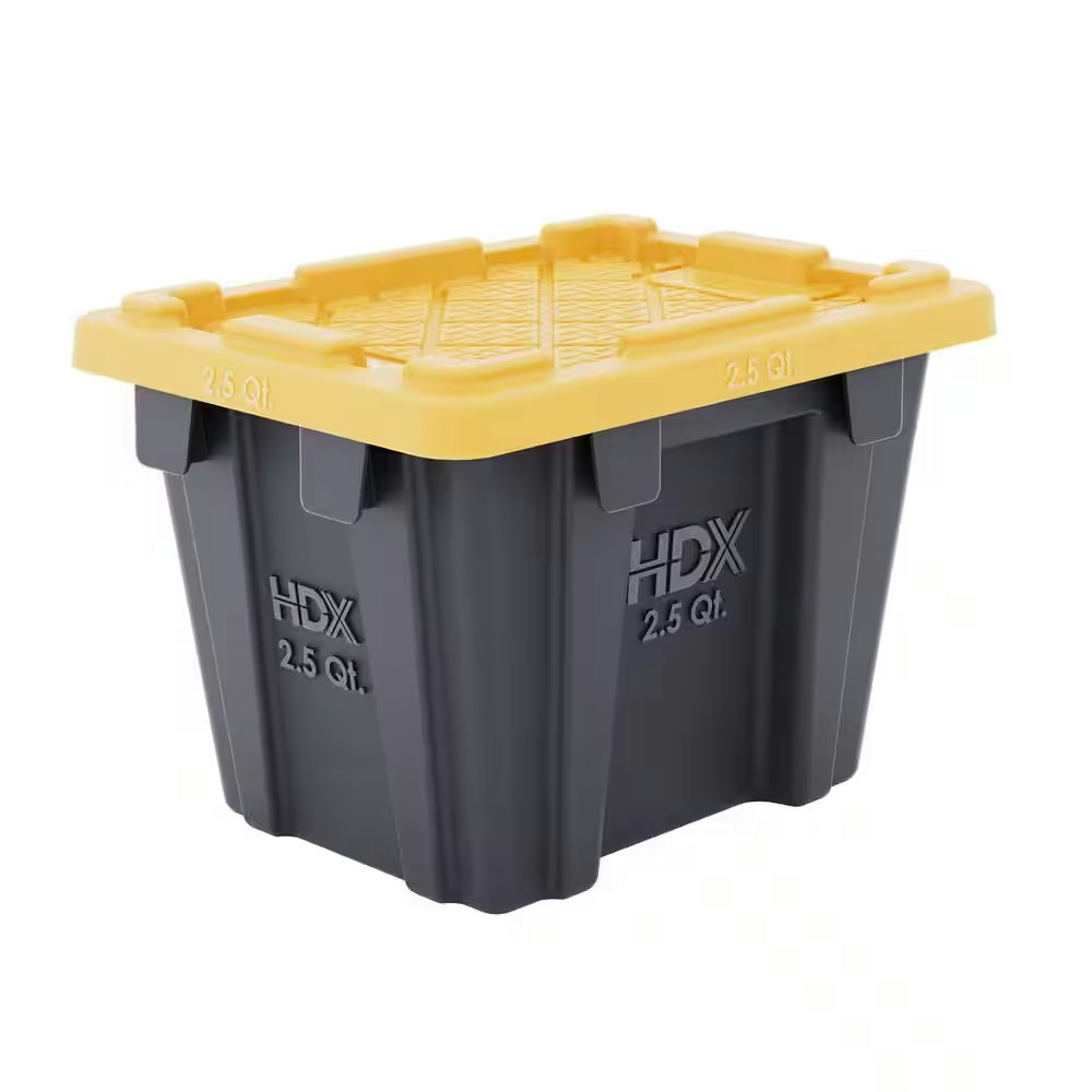 HDX 2.5-Qt. Tough Storage Tote: 6 for $9.96 HDX 2.5-Qt. Tough Storage Tote: 6 for $9.96
