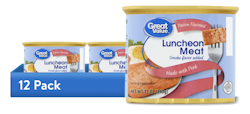 Great Value Bacon Luncheon Meat 12-oz. Can 12-Pack for $21 + free shipping w/ $35